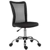 Image de Chaise de bureau ergonomique hauteur réglable piètement chromé pivotant 360° revêtement maille noir