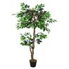 Image de Arbre artificiel plante artificiel ficus hauteur 1,2 m tronc branches liane lichen feuilles grand réalisme pot inclus
