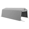 Image de Tente garage carport dim 6L x 3,3l x 2,4H m acier galvanisé robuste PE haute densité 150 g/m² imperméable anti-UV gris