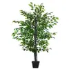 Image de Arbre artificiel plante artificiel banyan hauteur 1,45 m tronc branches liane lichen feuilles grand réalisme pot inclus