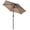 Image de Parasol hexagonal inclinable dim. Ø 2,3 x 2,16H m métal polyester haute densité beige