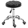 Image de Tabouret massage à roulettes réglable en hauteur pivotant 360° assise synthétique capitonnée noire