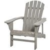 Image de Fauteuil de jardin Adirondack dim. 78L x 89P x 88H cm bois massif sapin gris effet vieilli