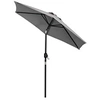 Image de Parasol hexagonal inclinable dim. Ø 2,3 x 2,16H m métal polyester haute densité gris