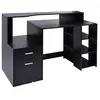 Image de Bureau Informatique multimédia Design Multi-rangements 137 L x 55 l x 92 H cm noir