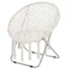Image de Loveuse fauteuil rond de jardin fauteuil lune papasan pliable grand confort macramé coton polyester beige