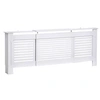 Image de Cache-radiateur design contemporain longueur extensible 139-208,5L x 20,5I x 82,5H cm MDF blanc