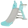 Image de Toboggan enfant avec panier de basket-ball usage intérieur et extérieur dim. 140 x 87 x 75 cm bleu et gris