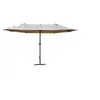 Image de Parasol de jardin XXL parasol grande taille 4,6L x 2,7l x 2,4H m ouverture fermeture manivelle acier polyester haute densité café latte