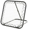 Image de Filet de rebond de football pliable - inclinaison réglable 5 positions - dim. 84L x 78l x 78H cm - piquets d'ancrage inclus filet PE blanc métal