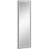 Image de Miroir mural dim. 120L x 35l cm - film sécurité anti déflagrant, système attache inclus - cadre alliage alu. noir