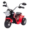 Image de Moto électrique enfant chopper tout-terrain 6 V 20 W marche AV AR 3 roues effets lumineux et sonores rouge noir