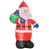 Image de Père Noël gonflable LED 2,4H m avec hotte polyester imperméable rouge