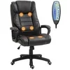 Image de Fauteuil de bureau direction massant grand confort hauteur réglable fonction dossier à bascule revêtement synthétique chocolat