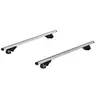 Image de Barres de toit de voiture verrouillables 2 clés fournies dim. 123,5L x 5,5l x 7H cm aluminium noir