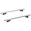Image de Barres de toit de voiture verrouillables 2 clés fournies dim. 135L x 5,5l x 7H cm aluminium noir