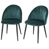 Image de Lot de 2 chaise interieur non pliable en metal H. 79 cm vert