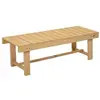Image de Banc de jardin 2 places style rural chic assise à lattes dim. 110L x 38l x 35H cm bois de sapin pré-huilé