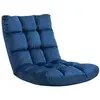 Image de Fauteuil convertible fauteuil paresseux grand confort inclinaison dossier multipositions 90°-180° flanelle polyester capitonné bleu roi