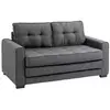 Image de Canape droit 2 places en lin gris 75 x 147 x 85 cm