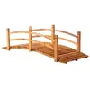 Image de Pont de jardin - pont de bassin - passerelle en bois avec balustrade - dim. 185L x 72l x 58H cm - bois de sapin pré-huilé
