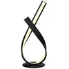 Image de Lampe à poser design contemporain - lampe de table design spirale - dim. 21L x 15l x 43H cm - alu. noir LED blanc chaud
