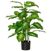 Image de Arbre artificiel plante artificielle Calathea H. 95 cm tronc branches lichen feuilles grand réalisme pot inclus