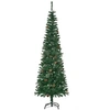 Image de Sapin de Noël artificiel Ø 54 x 195H cm - 556 branches épines grand réalisme - 42 pommes de pin - métal PVC vert