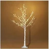 Image de Arbre lumineux LED - décoration lumineuse de Noël - 72 LEDS - 1,2H m - métal PP blanc