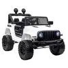 Image de Voiture 4x4 électrique enfant moteur 2 x 35 w 5 km/h max. Télécommande incluse effets lumineux sonore lecteur mp3 usb blanc