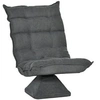Image de Fauteuil relax grand confort pivotant inclinaison réglable 5 niv. Epais garnissage mousse haute densité tissu velours microfibre gris