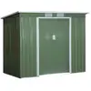 Image de Abri de jardin Fondation incluse 2 portes coulissantes verrouillables 213L x 130l x 173H cm tôle d'acier vert