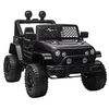 Image de Voiture 4x4 électrique enfant 2 moteurs 35 W 5 Km/h max. télécommande incluse effets lumineux sonores noir