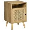 Image de Chevet style bohème - table de nuit design - placard, niche - aspect bois manguier rotin