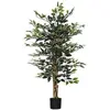 Image de Arbre artificiel plante artificiel ficus banian hauteur 1,3 m tronc branches liane lichen feuilles grand réalisme pot inclus