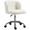 Image de Chaise de bureau design - hauteur réglable, pivotante - piètement acier chromé revêtement effet laine bouclée