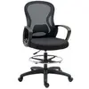 Image de Fauteuil de bureau chaise de bureau assise haute réglable dim. 59l x 65l x 109-124h cm pivotant 360° maille respirante noir