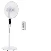 Image de Ventilateur sur pied Ø 45 cm hauteur réglable oscillant silencieux 50 W avec télécommande timer 3 modes 3 vitesses blanc
