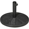 Image de Pied de parasol rond base de lestage Ø 45 x 33H cm HDPE aspect rotin tressé poids net 8 Kg noir