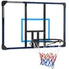 Image de Panier de basket-ball mural A accrocher visserie incluse acier PC bleu noir
