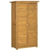 Image de Armoire de jardin abri jardin remise pour outils sur pied 2 étagères portes persiennes toit bitumé étanche bois sapin pré-huilé