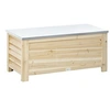 Image de Banc coffre de jardin 2 en 1 110L x 50l x 50H cm charge max. 120 Kg bois sapin pré-huilé acier galvanisé