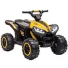 Image de Quad buggy électrique enfant 12 V 3 Km/h max. effets lumineux et sonores jaune noir