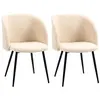 Image de Lot de 2 chaise de conference interieur non pliable en acier H. 80 cm beige