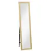 Image de Miroir sur pied et mural rectangulaire dim. 37L x 40l x 157H cm piètement métal noir aspect chêne clair