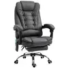Image de Fauteuil de bureau direction massant chauffant hauteur réglable dossier inclinable tissu gris