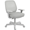 Image de Chaise de bureau ergonomique hauteur réglable pivotante 360° revêtement maille gris