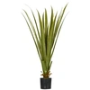 Image de Plante artificielle agave H.90 cm 16 feuilles tronc grand réalisme pot inclus
