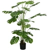 Image de Arbre artificiel plante artificielle Monstera H. 180 cm tronc branches lichen feuilles de tortue grand réalisme pot inclus