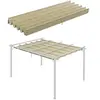 Image de Toile de rechange pour pergola rétractable 4 x 3 m polyester haute densité 180 g/m² imperméabilisé beige